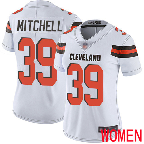 Cleveland Browns Terrance Mitchell Women White Limited Jersey 39 NFL Football Road Vapor Untouchable